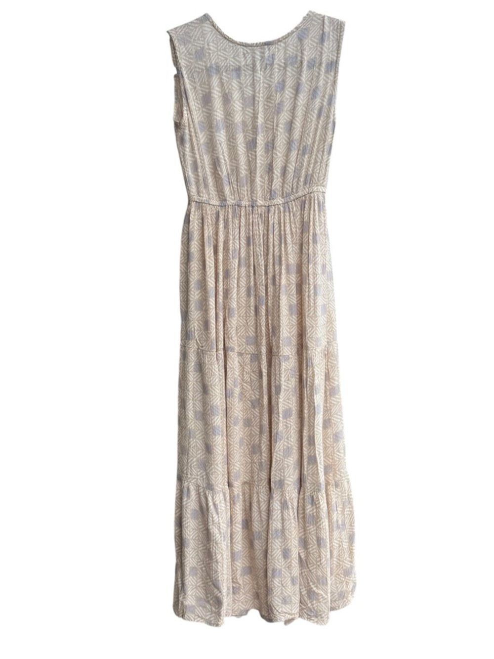 Sincerely Jules Sleeveless Neutral and Lavender Print Maxi Dress Size XS - Picture 2 of 3